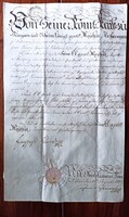 Bécs, 1802: Gr. Klobusiczky Vince cs. kir. kamarási kinevezése Franz von Colloredo aláírásával.