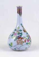 1Y651 Rare blue patterned Peking peacock (Paon de Peking) Herendi porcelain vase 13 cm