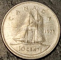 Kanada 10 cent, 1975.