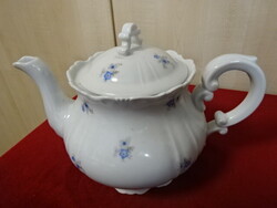 Zsolnay porcelán teáskanna, apró kék virágmintás. Jókai