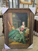 Madame de Pompadour (Jeanne-Antoinette Poisson) dekoratív festmény keretben
