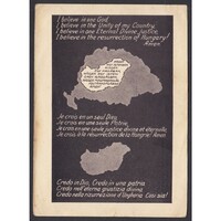 Magyarország,Hiszek egy Istenben 1921 - irredenta képeslap