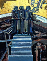 Barabás László (1934): Parnasszus, tűzzománc, garanciával
