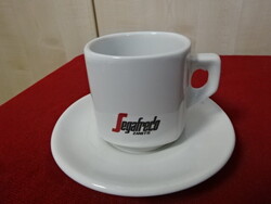 Olasz mázas kerámia, SEGAFREDO teáspohár + alátét. Jókai