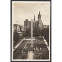 Felvidék,Kassa - Dóm a zászlóobeliszkkel 1938 - Visszatérés bélyegzéssel
