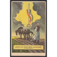 Magyarország,Lamoss Edit: Hiszek egy isteni örök igazságban 1921 - irredenta képeslap