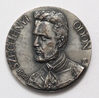 Gróf Széchenyi Ödön ezüstpatinázott érem 1977 - Sz Z szigno