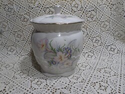 Staffordshire England Maryleigh Pottery gyönyörű dombor nyomott porcelán keksztartó, tároló.