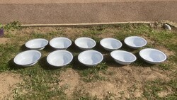 10 db 32cm-es zománcozott lavór egyben eladó