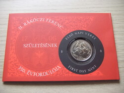 50 Forint II. Rákóczi Ferenc 2026  Első - napi veret Díszcsomagolásban