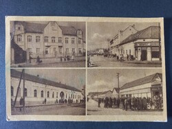 Régi  képeslap Üdvözlet Sarkadról 1959 Húsbolt, mozaik képek