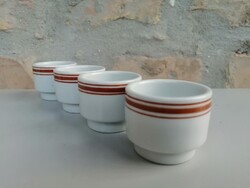 Retro Alföldi Porcelán _ kupica  tripla  csíkkal