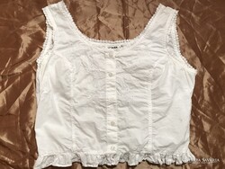 BLÚZ - NŐI - WOMAN - HÍMZETT - mell - 96 cm - hossz - 46 cm  - PAMUT - HIBÁTLAN