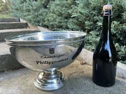 CHAMPAGNE CLUB - Philipponnat ezüstözött pezsgőhűtő – ritka, vintage vasque az 1960-as évekből