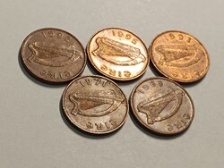 Írország 5x1 penny, különböző évjáratok