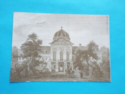 Képeslap (38) - Ludwig Rohbock - A gödöllői kastély (acélmetszet, 1858)
