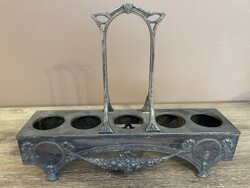 Szecessziós, antik réz fűszertartó.
