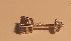 14K feher arany single fulbevalo original kek zafir kovel
