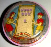 1960'S CCCP OROSZ műanyag figurális PAPÍRBOLTOS plasztik ceruza hegyező ÜGYESSÉGI GOLYÓSJÁTÉKKAL