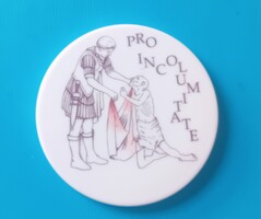 Herendi porcelán plakett : Szent Márton megosztja köpenyét a koldussal