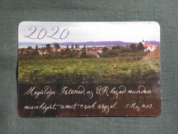 Kártyanaptár,Vallás,Mózes idézet,Balaton,Badacsonyi tájegység,2020  (5)