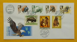 FDC 1998. Földrészek Állatai (II.) - Amerika - bélyegsorral + kiegészítő bélyegek