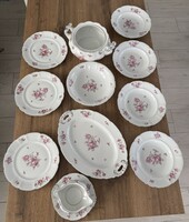 Régi német Arzberg Bavaria porcelán étkészlet-részlet, rózsás dekorral,1920-40 körüli darabok eladók