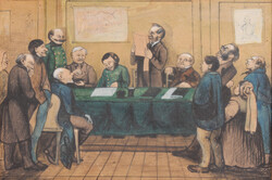 A döntés - Karikatúra (Orosháza vezetősége), , 1800-as évek végén