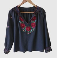 Egyedi készítésű Matyó hímzéses népi blúz / női felső (M-es méret, gyűjtői