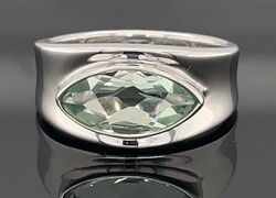 • Fluorit  drágaköves 925 ezüst gyűrű  56 os méret - új