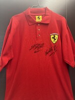 Michael Schumacher & Eddie Irvine aláírt Ferrari póló 1997-ből