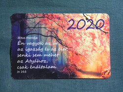 Kártyanaptár,Vallás,János idézet,erdei tájkép,naplemente,2020  (5)