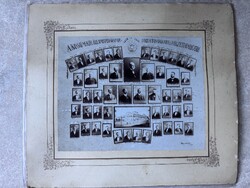 „1910–1911 Kassai M. Kir. Állami Felsőipariskola tablókép – tanári kar és végzett hallgatók”