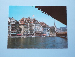 Képeslap (39) - Svájc - Luzern - Városház rakpart 1980-as évek