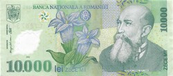 10000 lei lej 2000 Románia polymer 2.