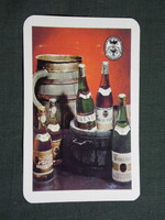 Kártyanaptár,Tokaji Aszú bor,Sátoraljaújhely borkombinát, 1974  (5)