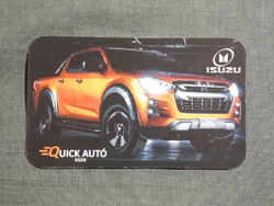 Kártyanaptár,Quick autó kereskedés,Eger,Isuzu D-Max pickup autó, 2021  (5)