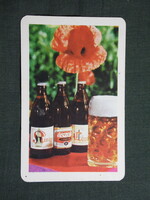 Kártyanaptár,Kinizsi,Ászok sör,Sopron sörgyár,sörfőzde, 1975  (5)