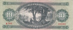 1962 október 12 10 forintos majdnem UNC 2 hajtásnyom