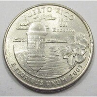 USA,quarter dollar 2009 D - Puerto Rico aUNC+ nikkel