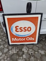 Óriás ESSO Motor Oils Retro Aluminium Reklámtábla (95x95 cm) –Műhely- Garázsdekoráció