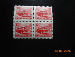 1963 Postatiszta Közlekedés és hírközlés sorozat-Ikarusz autóbusz-Légrády Sándor,négyes blokk