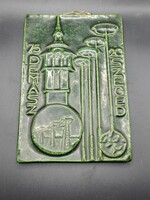 Ritka DÉMÁSZ 75 év / Szeged jubileumi kerámia falicsempe (23×16 cm)