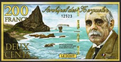 Kerguelen-szigetek 200 frank polymer UNC 2012