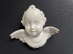 BÉCSI JELZETT PORCELÁN ANGYALKA! 12X11cm!!