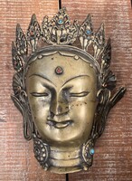 Tibeti réz fali maszk.