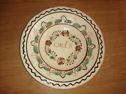 Karcagi "EMLÉK" feliratú kerámia falitányér - 23 cm
