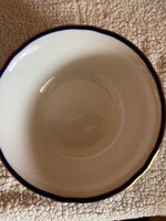 Valódi kobalt tál aranyozott keret átmérője 24 cm, mélység 11 cm