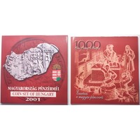 Magyarország,Forgalmi sor 2001 BU - Ezer éves a magyar pénzverés  - Változó oxidfoltok