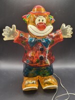 Ritka Retro Bohóc Lámpa / Gyerekszoba Éjszakai Fény (70-es, 80-as évek)